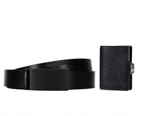 Kreta Black Bundle (Gürtel + Wallet)