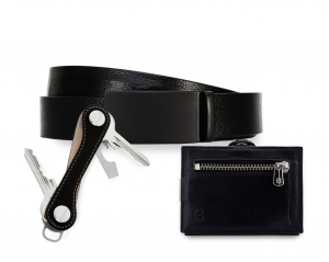 All Black Bundle (Schlüsselorganizer + Gürtel + Wallet)