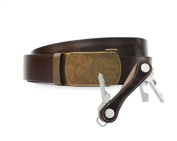 Goldgräber Brown Bundle (Schlüsselorganizer + Gürtel)