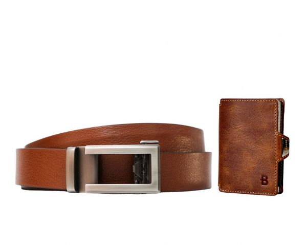 Denver Brown Bundle (Gürtel + Wallet )