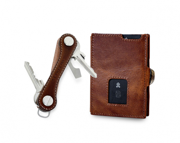 Traveller Brown Bundle (Schlüsselorganizer + Wallet)