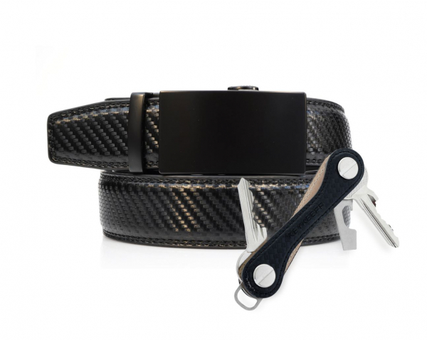 Carboneum Black Bundle (Schlüsselorganizer + Gürtel)