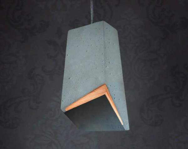 PRISMA - Pendelleuchte aus Beton ( Farbe Anthrazit ), Designer Lampe, Hängeleuchte, Betonlampe