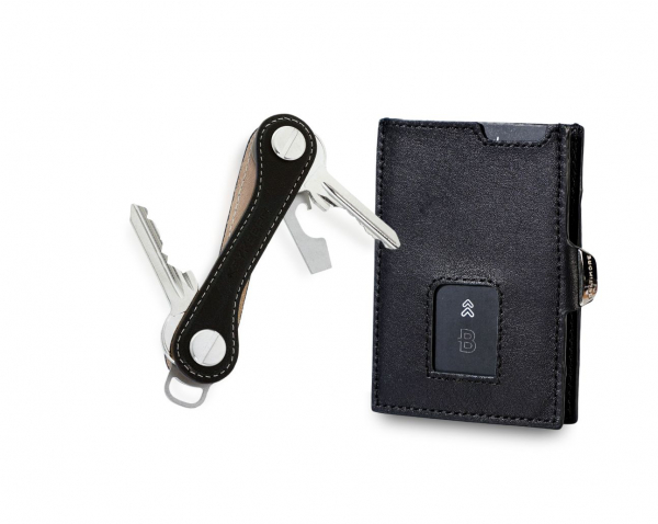 Traveller Black Bundle (Schlüsselorganizer + Wallet)