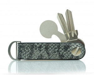 Schlüsselorganizer Leder LOOP - Snake Grey