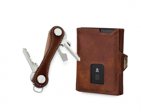 Explorer Brown Bundle (Schlüsselorganizer + Wallet)