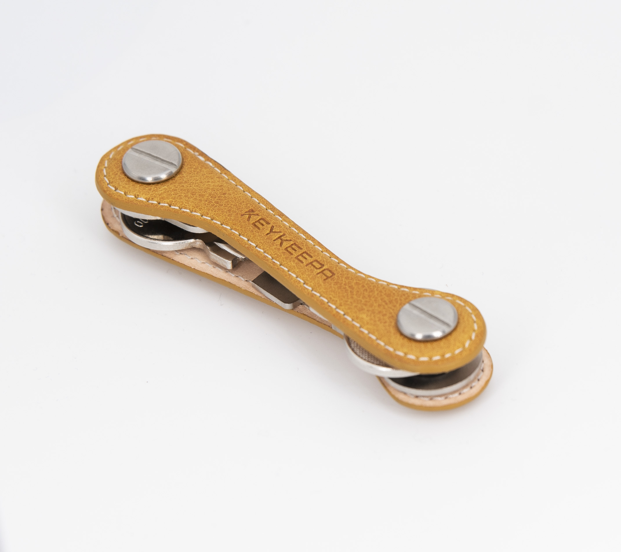 Schlüssel-Organizer Leder - Squash Yellow